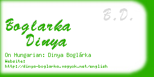 boglarka dinya business card